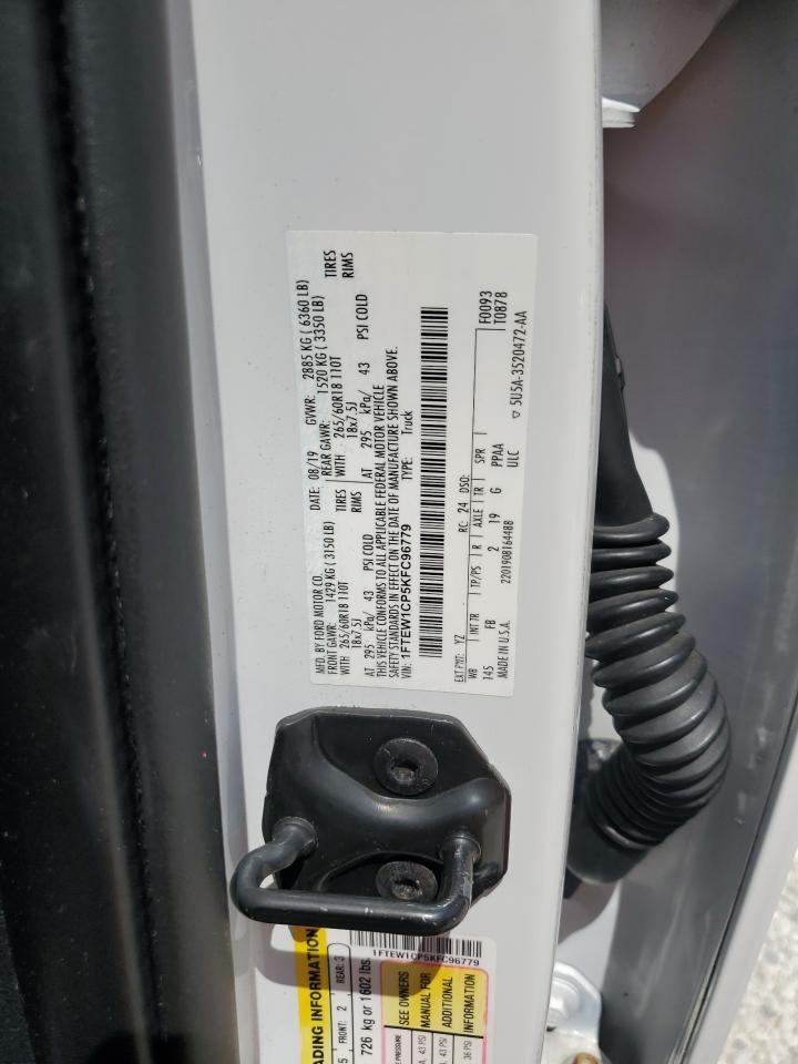 1FTEW1CP5KFC96779 2019 Ford F150 Supercrew