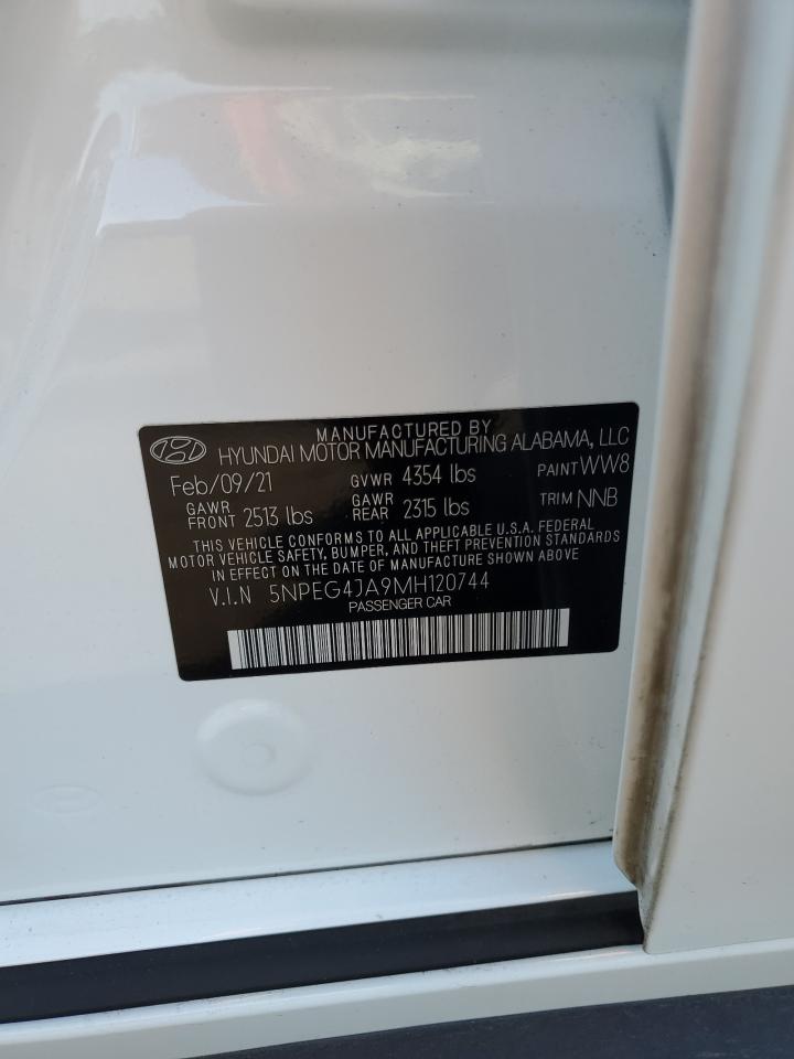 2021 Hyundai Sonata Se VIN: 5NPEG4JA9MH120744 Lot: 70594885