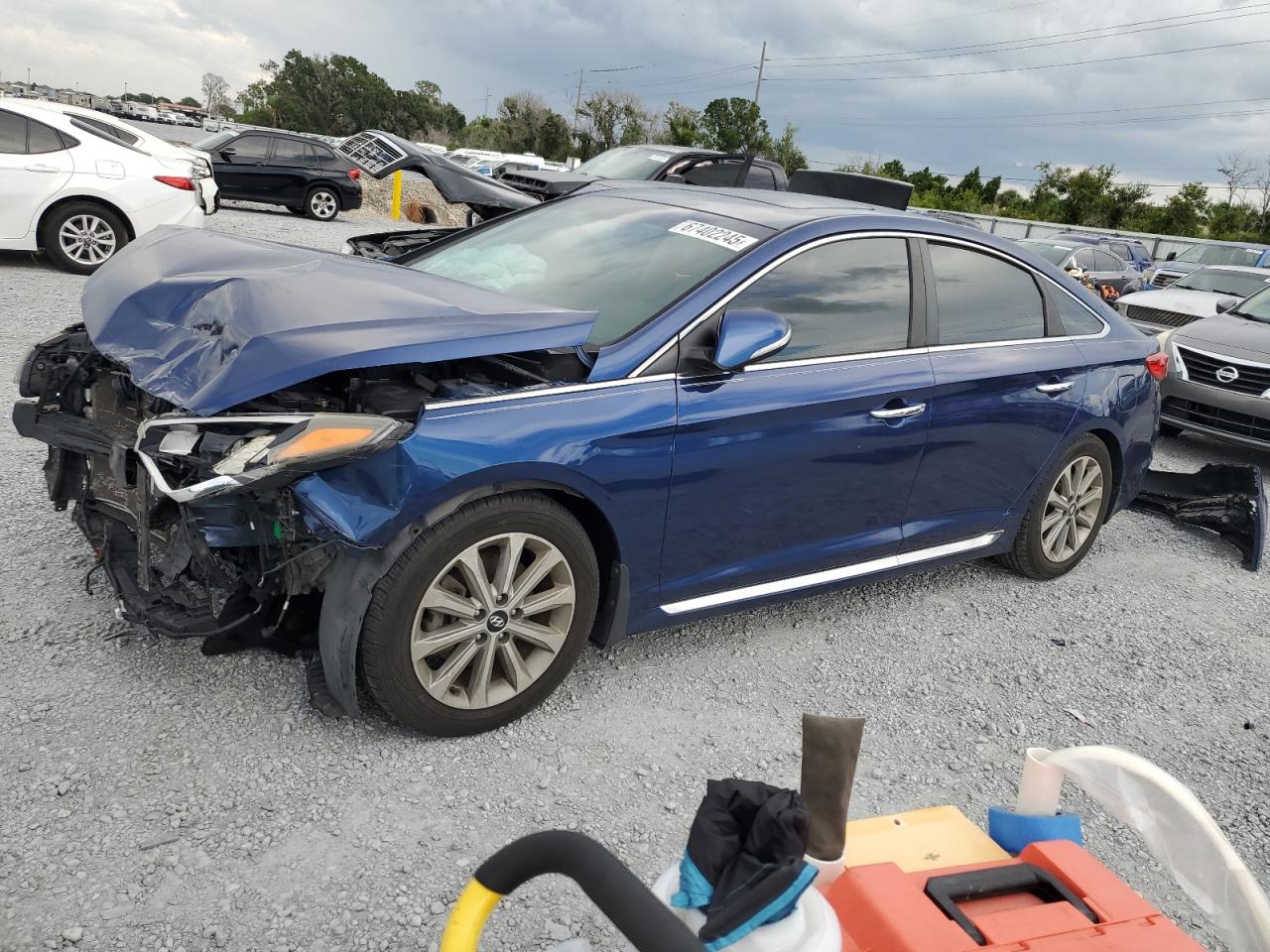 2017 Hyundai Sonata Sport blue null gas 5NPE34AF4HH584523 photo #1