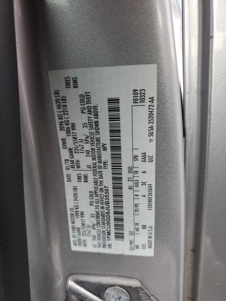 2018 Ford Escape Se VIN: 1FMCU0GD8JUB35307 Lot: 68931585