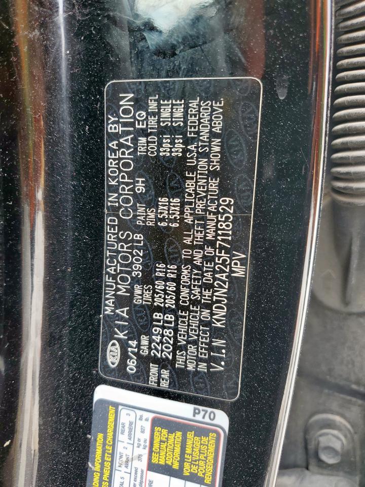 2015 Kia Soul VIN: KNDJN2A25F7118529 Lot: 70272855