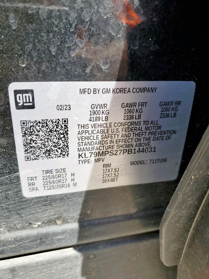 2023 Chevrolet Trailblazer Lt VIN: KL79MPS27PB144031 Lot: 69736245