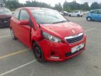 2015 PEUGEOT 108 ACTIVE for sale at Copart SANDTOFT