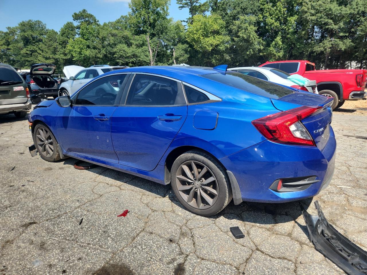 2019 Honda Civic Ex blue null gas 19XFC1F34KE007441 photo #3