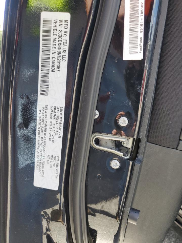 2022 Dodge Charger Sxt VIN: 2C3CDXBG9NH201357 Lot: 66197015