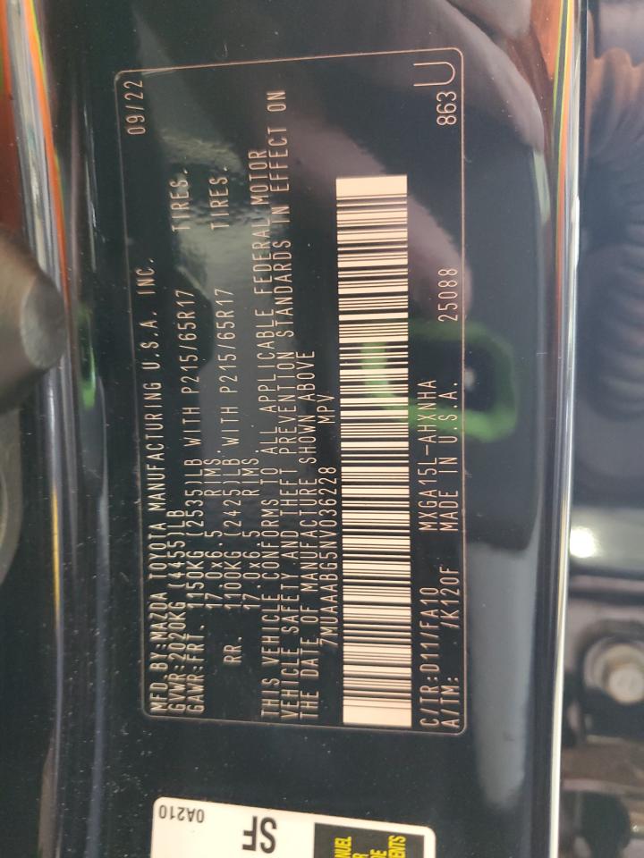 2022 Toyota Corolla Cross L VIN: 7MUAAABG5NV036228 Lot: 70041715