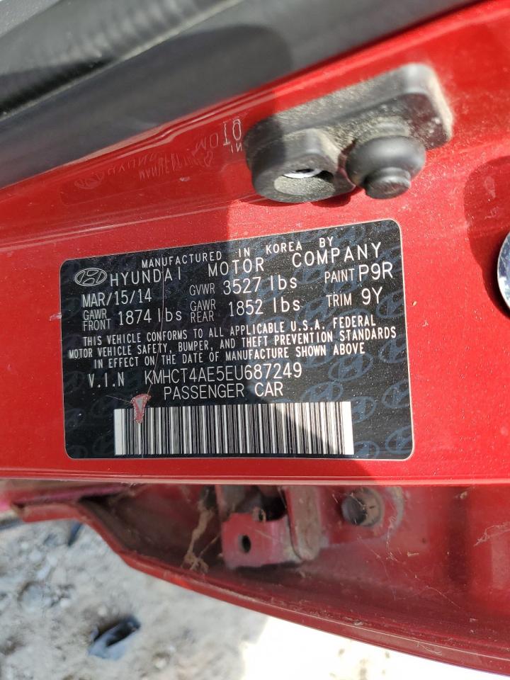 2014 Hyundai Accent Gls VIN: KMHCT4AE5EU687249 Lot: 68177565