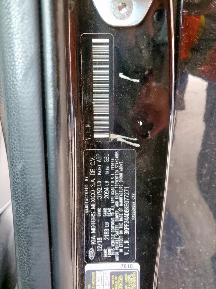 2019 Kia Forte Lxs VIN: 3KPF24AD8KE077271 Lot: 43432842