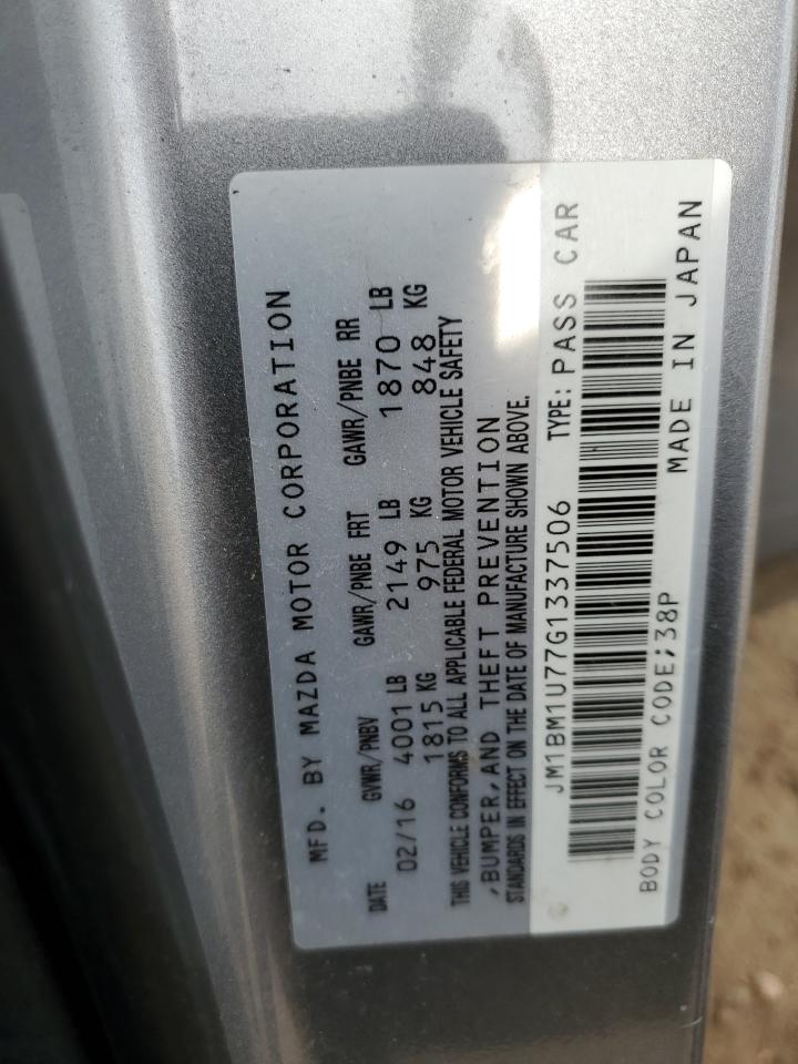 2016 Mazda 3 Sport VIN: JM1BM1U77G1337506 Lot: 68135845