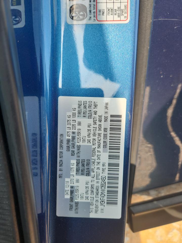 2019 Mazda Cx-5 Grand Touring VIN: JM3KFADMXK0552450 Lot: 67933425