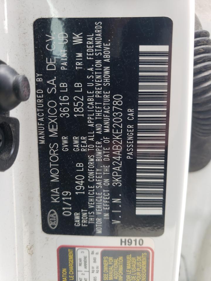 2019 Kia Rio S VIN: 3KPA24AB2KE203780 Lot: 68333075