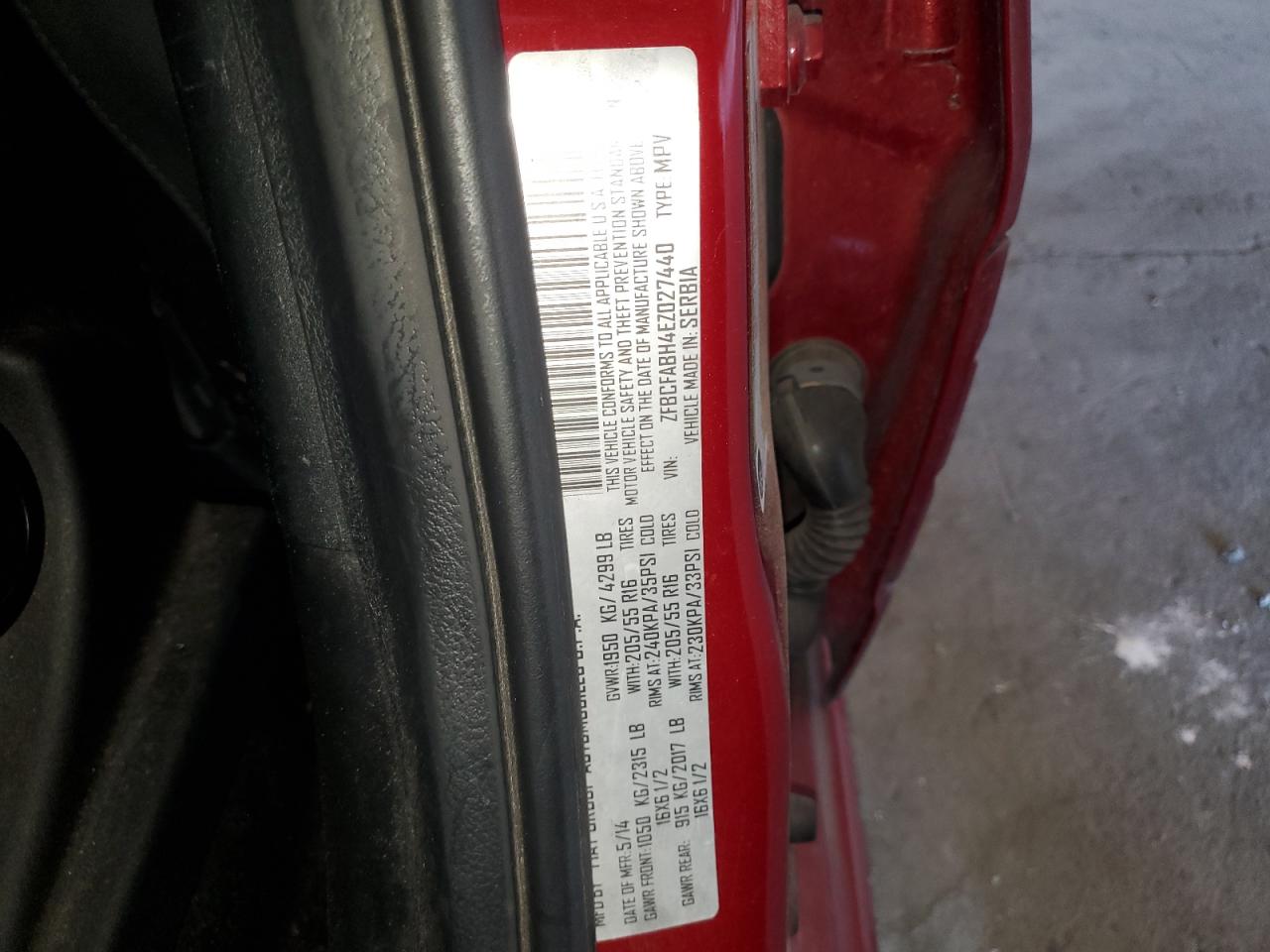 2014 Fiat 500L Easy VIN: ZFBCFABH4EZ027440 Lot: 67712195