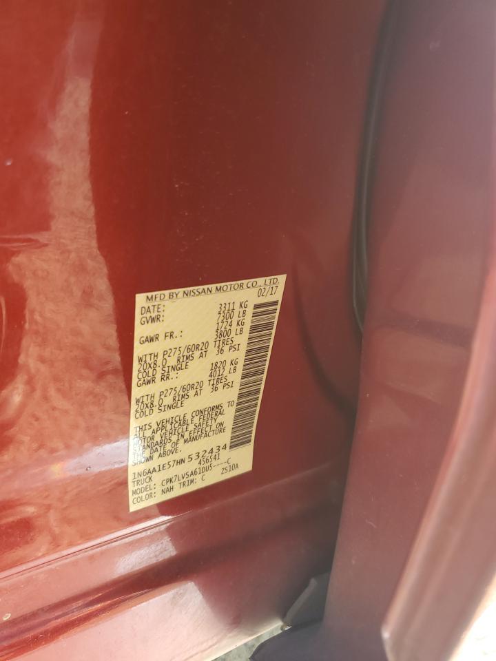 2017 Nissan Titan Sv VIN: 1N6AA1E57HN532434 Lot: 68388125