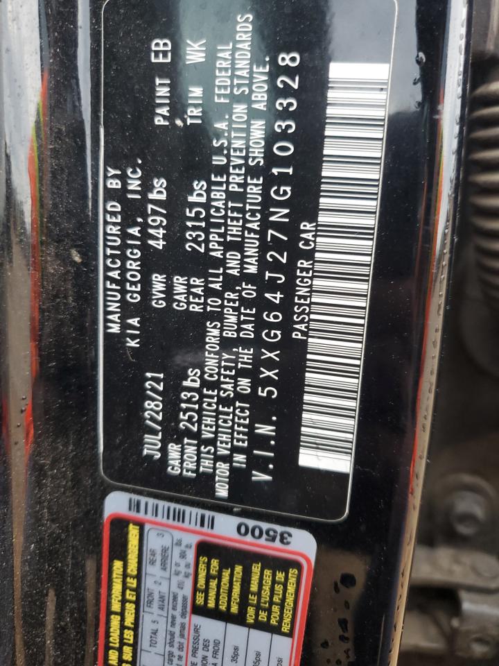 2022 Kia K5 Gt Line VIN: 5XXG64J27NG103328 Lot: 70984435