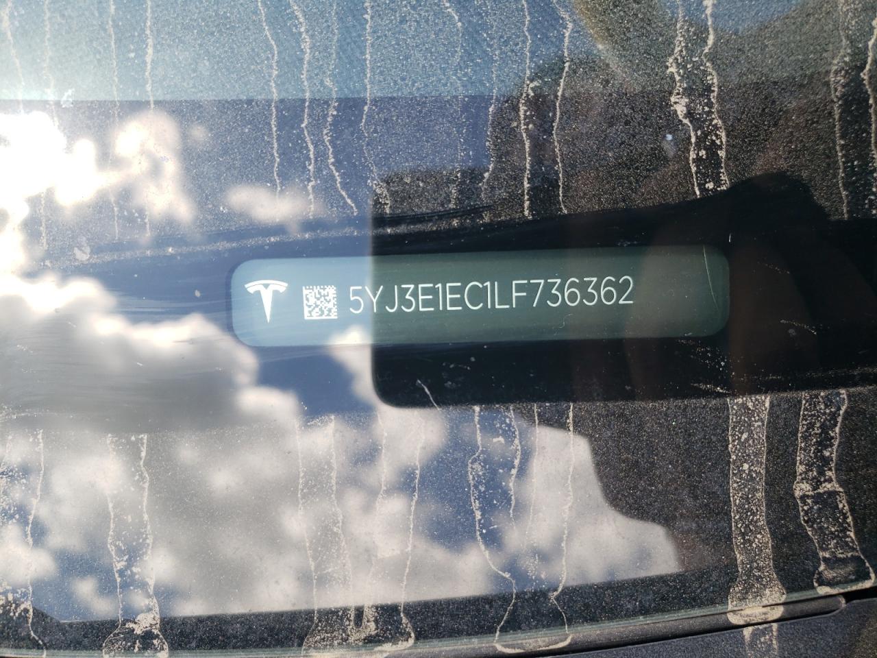 2020 Tesla Model 3 VIN: 5YJ3E1EC1LF736362 Lot: 70033115