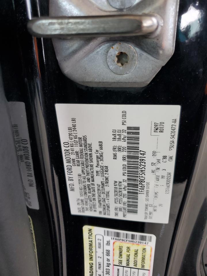 2017 Ford Mustang Gt VIN: 1FA6P8CF5H5239147 Lot: 68780295