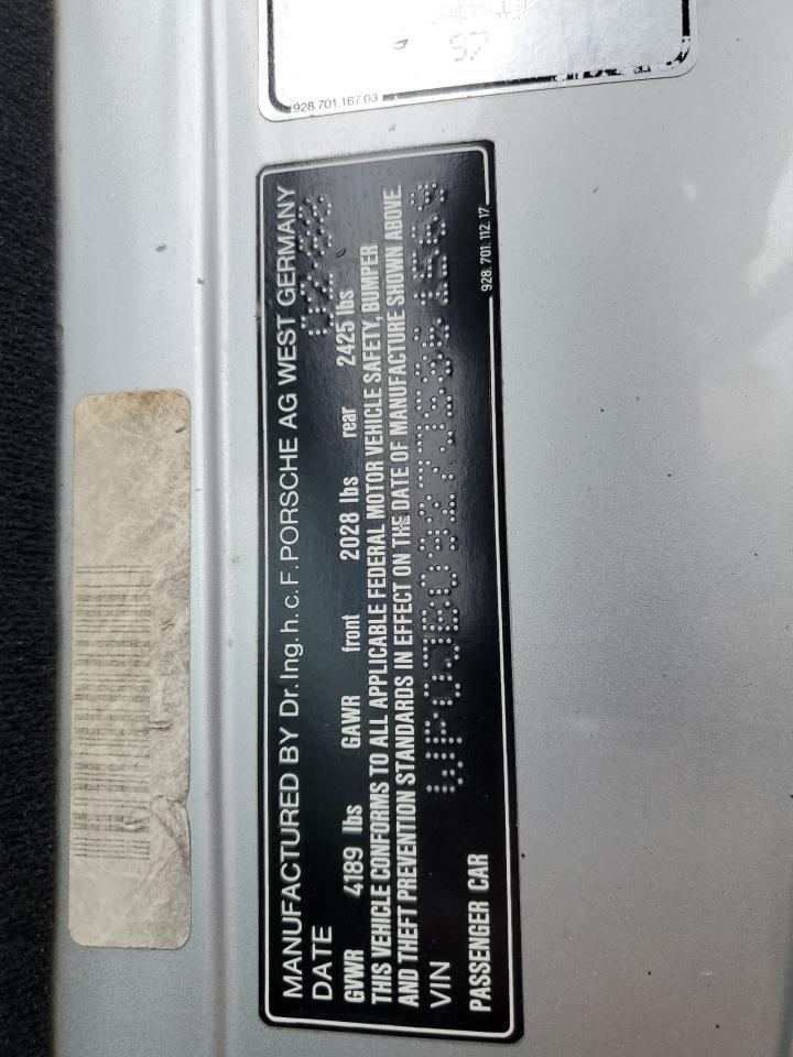 1988 Porsche 928 S-4 VIN: WP0JB0927JS861569 Lot: 69040075