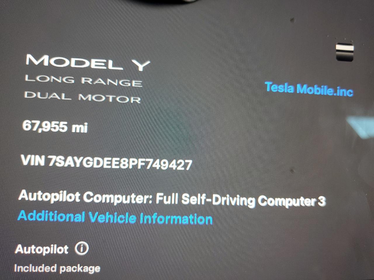 2023 Tesla Model Y VIN: 7SAYGDEE8PF749427 Lot: 71849825