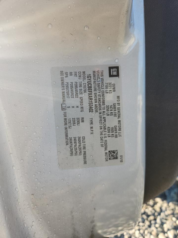 2010 Cadillac Escalade Luxury VIN: 1GYUCBEFXAR150402 Lot: 70545165