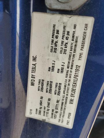 2020 TESLA MODEL 3   
