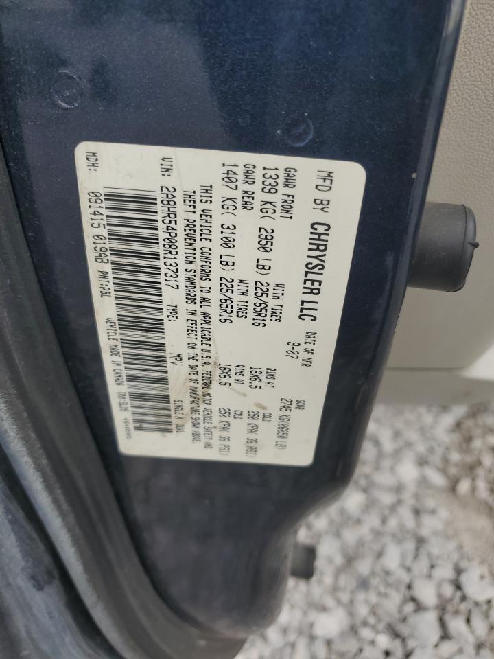 2008 Chrysler Town & Country Touring VIN: 2A8HR54P08R137317 Lot: 70458935