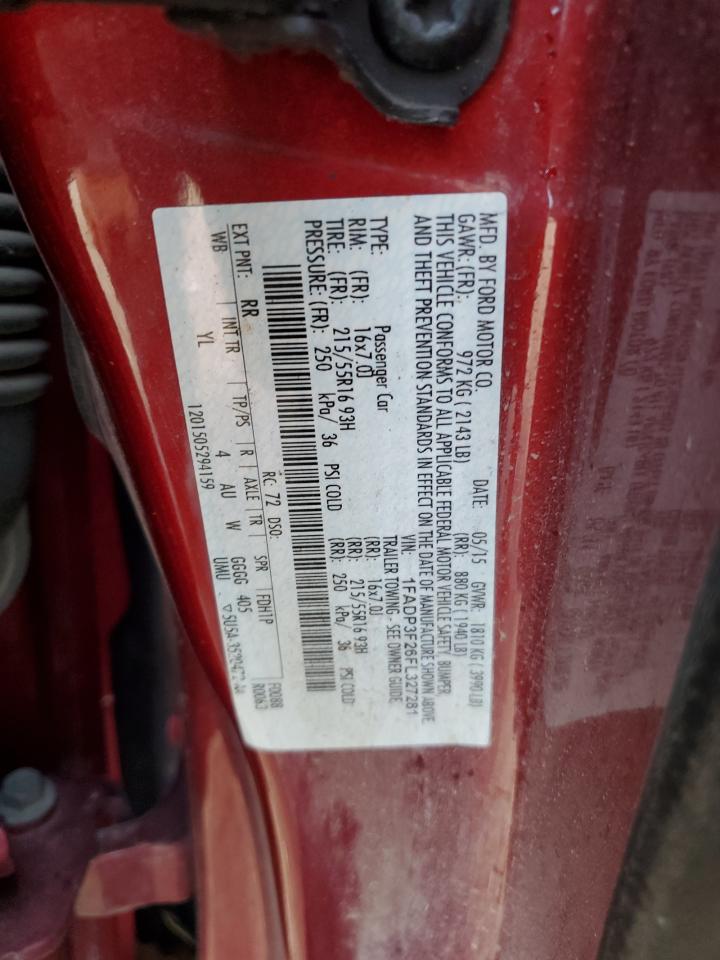 2015 Ford Focus Se VIN: 1FADP3F26FL327281 Lot: 67984145