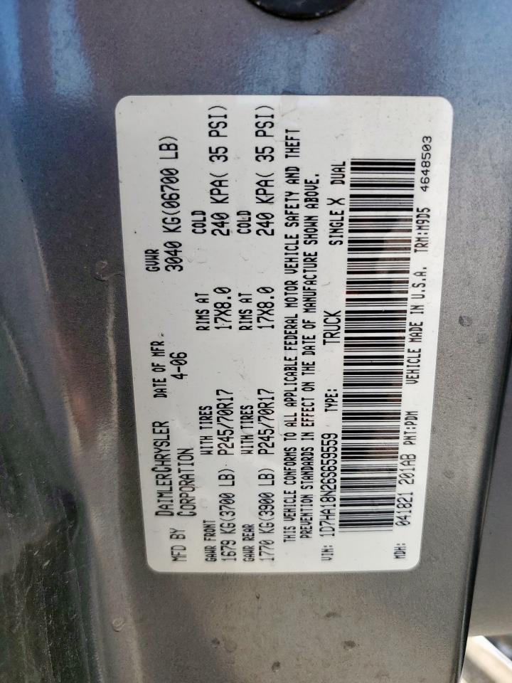 2006 Dodge Ram 1500 St VIN: 1D7HA18N26S659559 Lot: 68184035