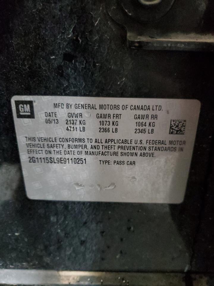 2014 Chevrolet Impala Lt VIN: 2G1115SL9E9110251 Lot: 70047945