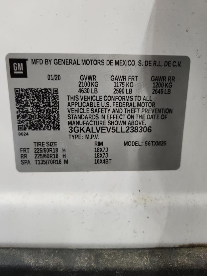 3GKALVEV5LL238306 2020 GMC Terrain Slt