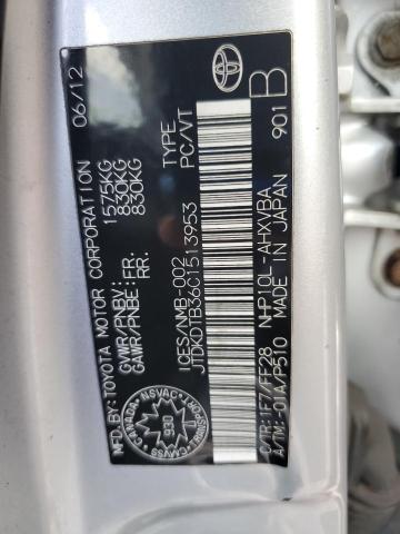 2012 TOYOTA PRIUS C   