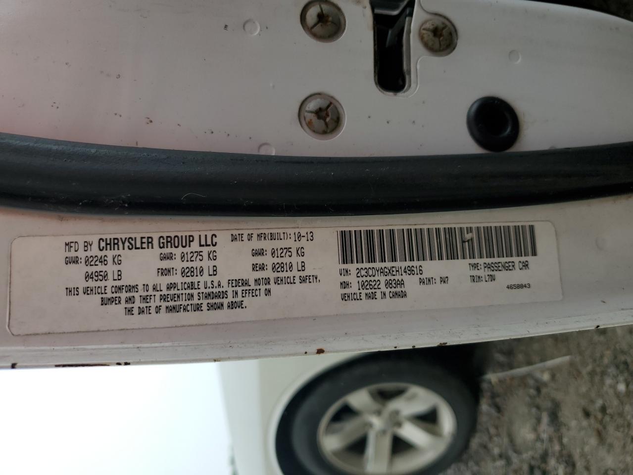 2014 Dodge Challenger Sxt VIN: 2C3CDYAGXEH149616 Lot: 70138905