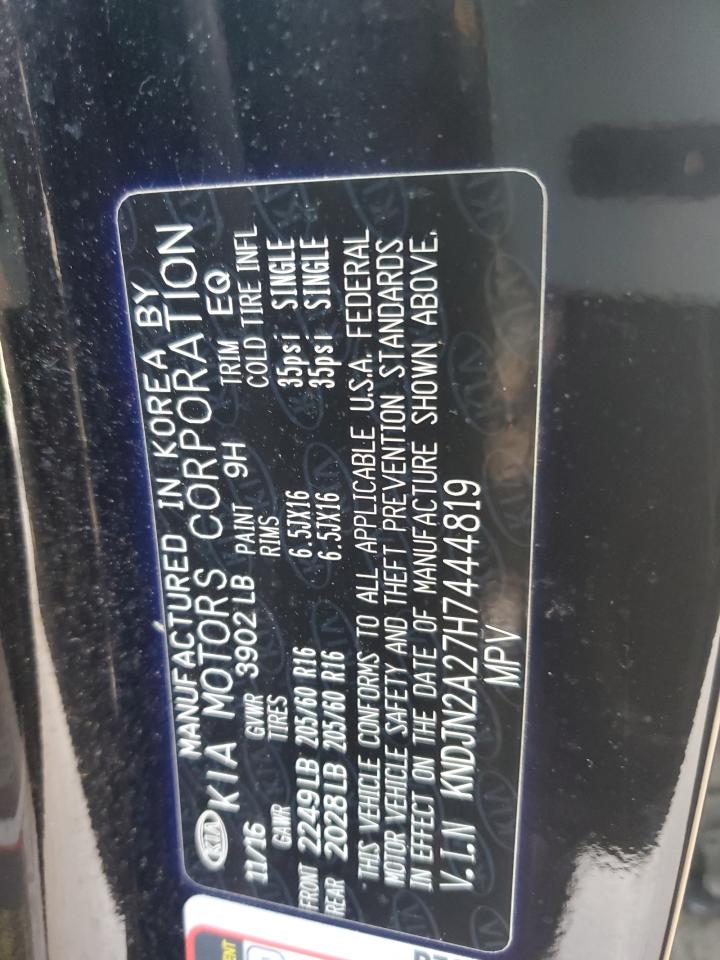 2017 Kia Soul VIN: KNDJN2A27H7444819 Lot: 70359145