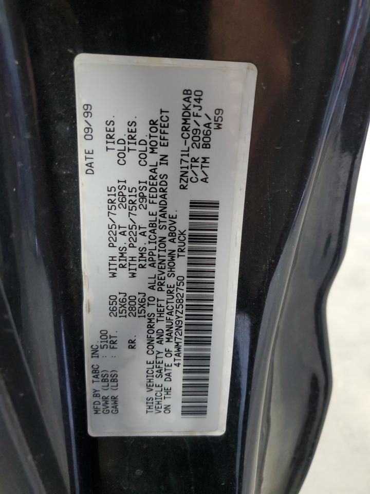 2000 Toyota Tacoma Xtracab VIN: 4TAWM72N9YZ582750 Lot: 68106525