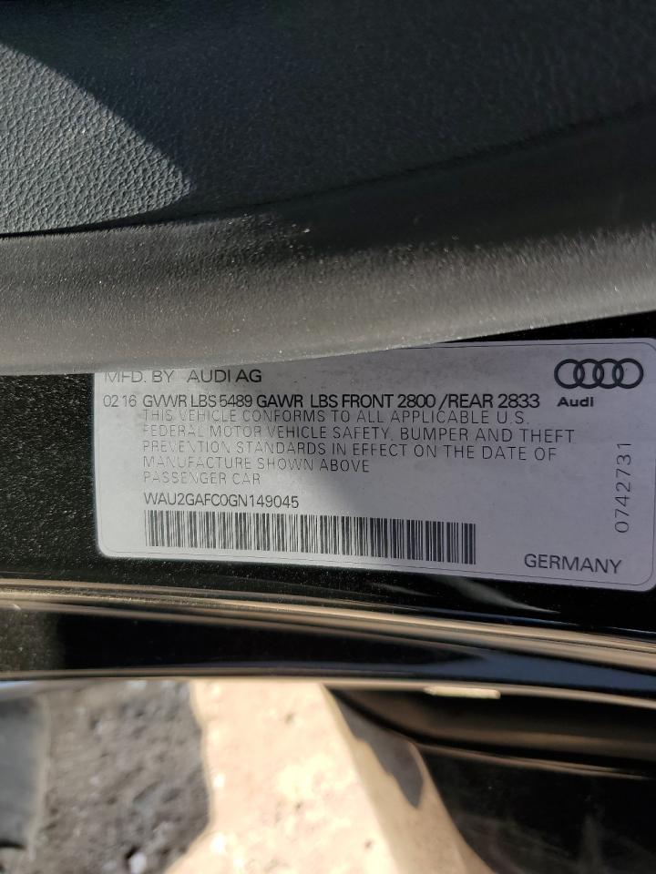 2016 Audi A7 Prestige VIN: WAU2GAFC0GN149045 Lot: 70193005