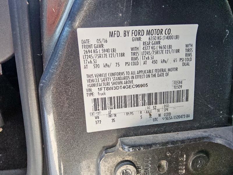 2016 FORD F350 SUPER DUTY  