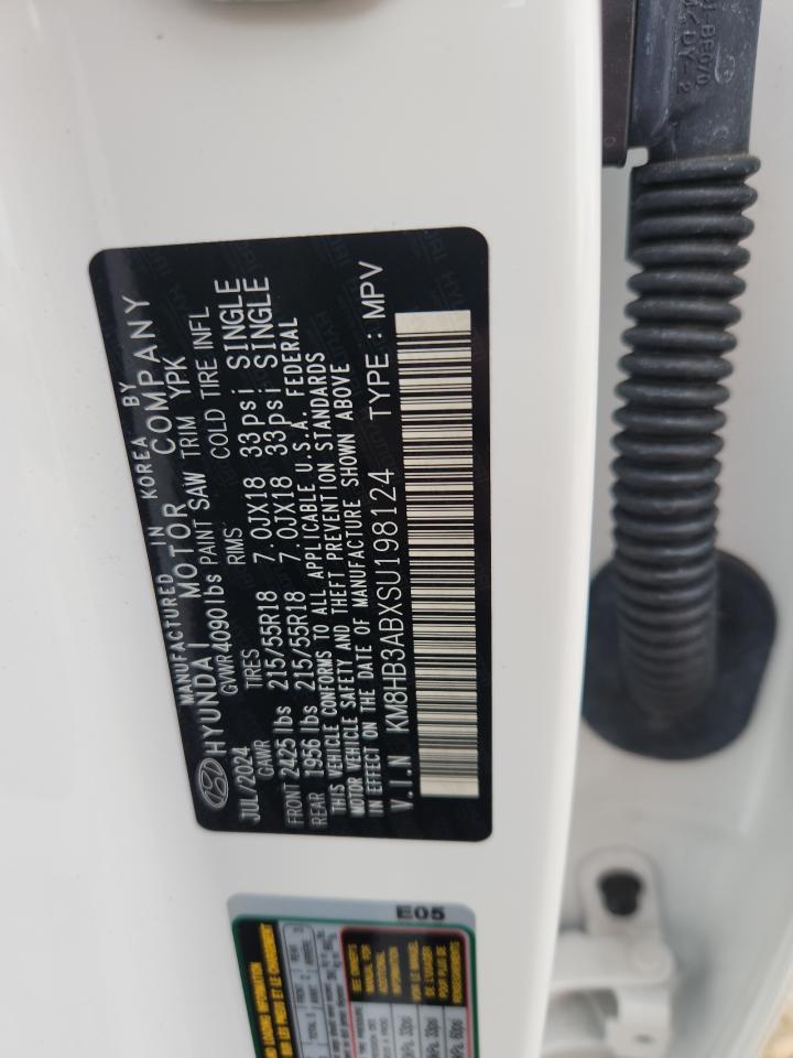 2025 Hyundai Kona Sel VIN: KM8HB3ABXSU198124 Lot: 70155945