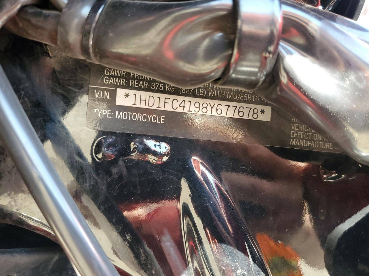 2008 Harley-Davidson Flhtcui VIN: 1HD1FC4198Y677678 Lot: 70142755