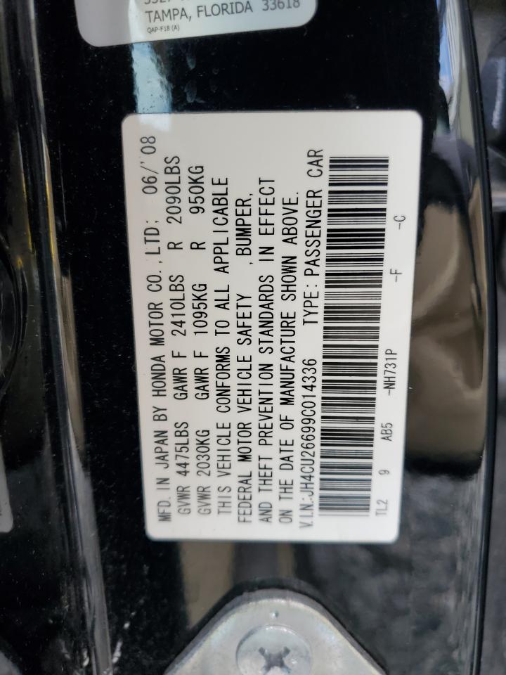 2009 Acura Tsx VIN: JH4CU26699C014336 Lot: 69577565