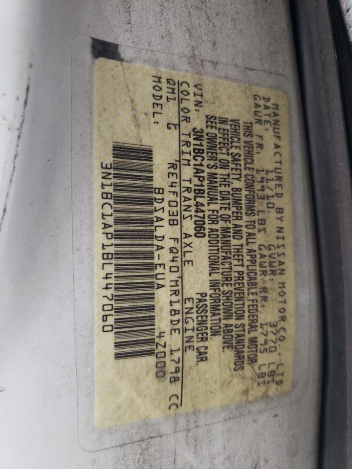 2011 Nissan Versa S VIN: 3N1BC1AP1BL447060 Lot: 69621185