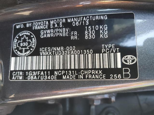 2014 TOYOTA YARIS   