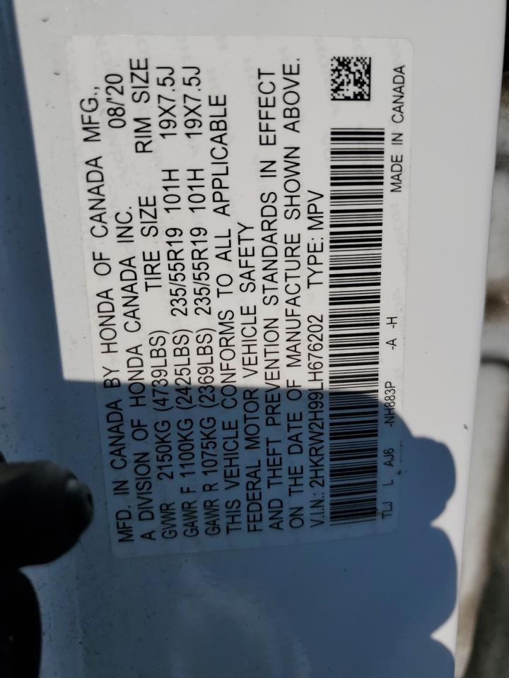 2020 Honda Cr-V Touring VIN: 2HKRW2H99LH676202 Lot: 68480135