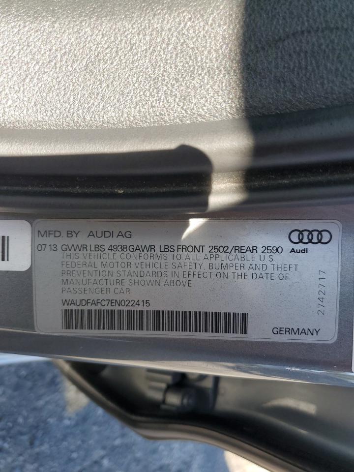 2014 Audi A6 Premium Plus VIN: WAUDFAFC7EN022415 Lot: 68490045