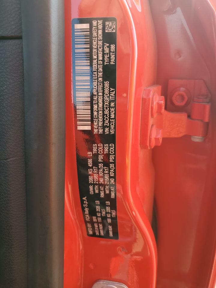 2016 Jeep Renegade Trailhawk VIN: ZACCJBCTXGPD86085 Lot: 68760145