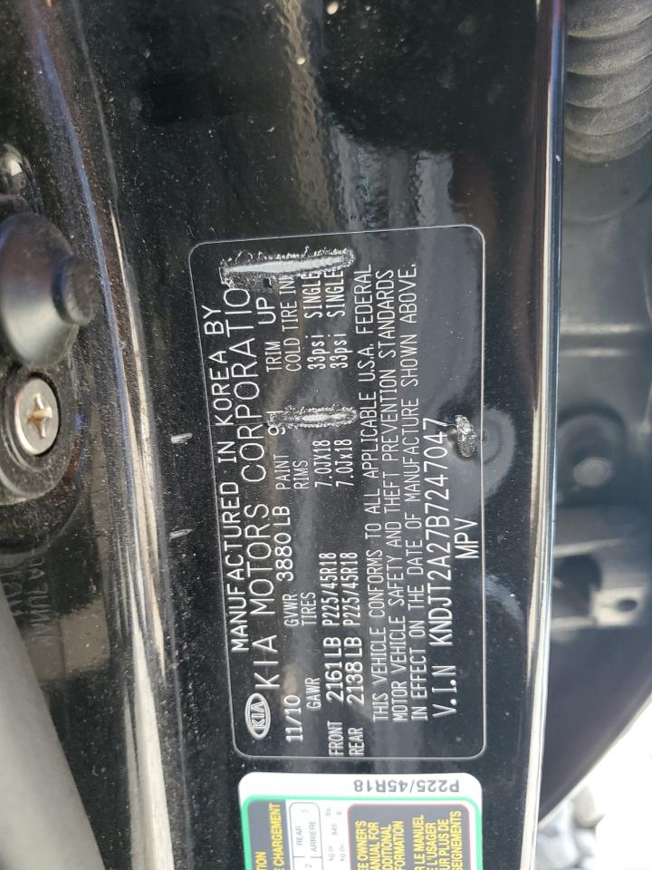 2011 Kia Soul + VIN: KNDJT2A27B7247047 Lot: 70547705