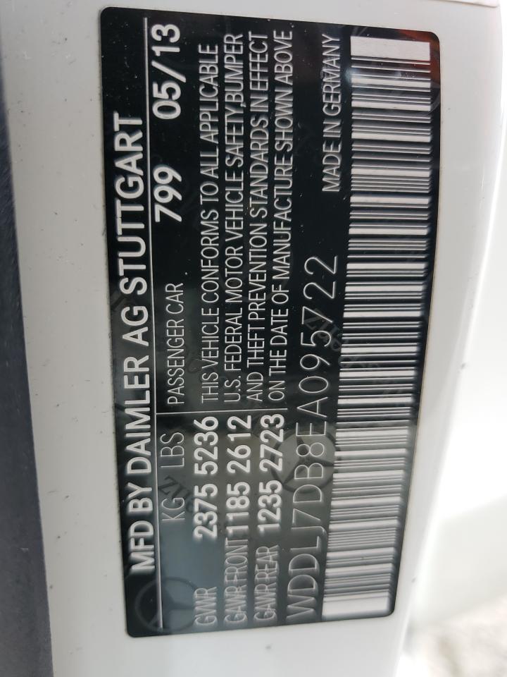 2014 Mercedes-Benz Cls 550 VIN: WDDLJ7DB8EA095722 Lot: 84582355