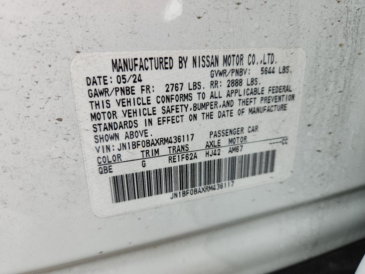 2024 Nissan Ariya Evolve+ VIN: JN1BF0BAXRM436117 Lot: 70960805