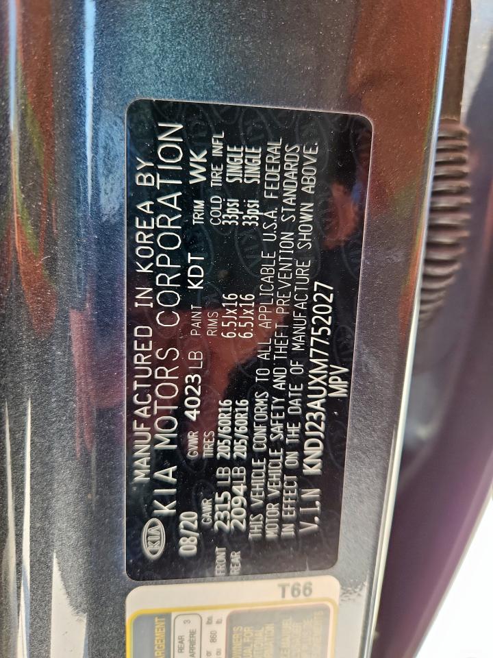 2021 Kia Soul Lx VIN: KNDJ23AUXM7752027 Lot: 68153045