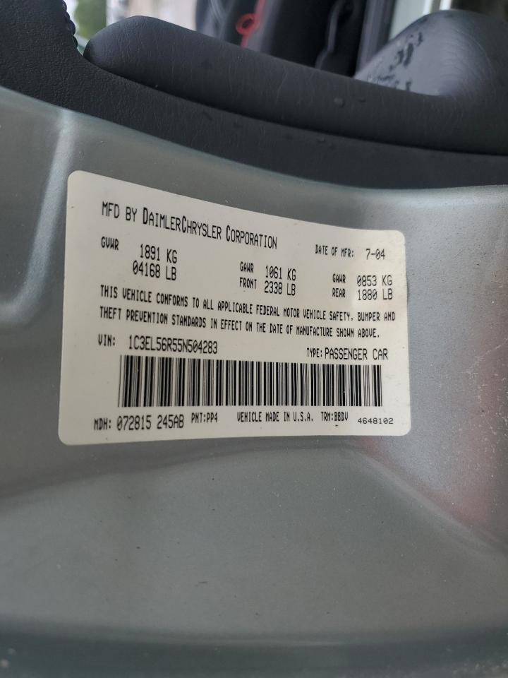 2005 Chrysler Sebring Touring VIN: 1C3EL56R55N504283 Lot: 70109655