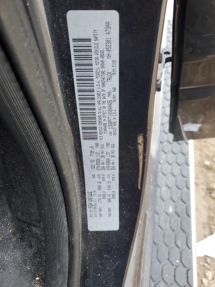 2019 Ram 1500 Big Horn/Lone Star VIN: 1C6SRFFT1KN540425 Lot: 69782245