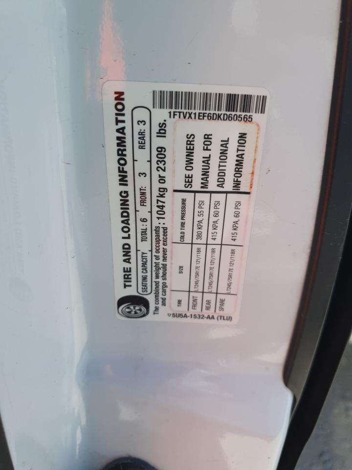 2013 Ford F150 Super Cab VIN: 1FTVX1EF6DKD60565 Lot: 69186745